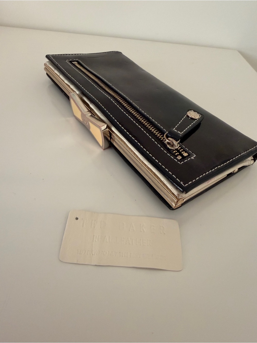 TED BAKER Black Patent Matinee Wallet - Picture 12 of 12